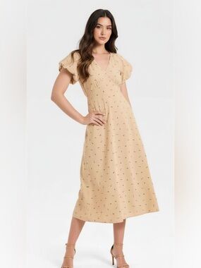 Puff Short-Sleeve Midi Sundress from Universal Thread NWOT